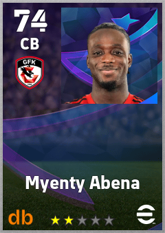 Myenty Abena — CB, OVR 74, MAX 74