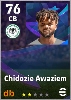 Chidozie Awaziem — CB, OVR 76, MAX 76
