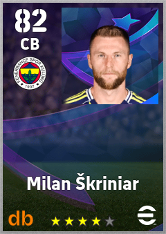 Milan Škriniar — CB, OVR 82, MAX 89