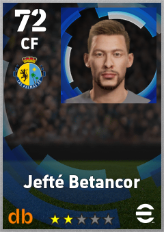 Jefté Betancor — CF, OVR 72, MAX 72