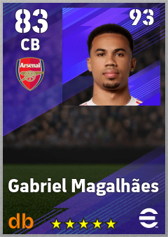 Gabriel Magalhães eFootball player card