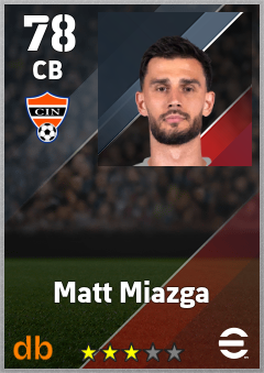Matt Miazga — CB, OVR 78, MAX 78
