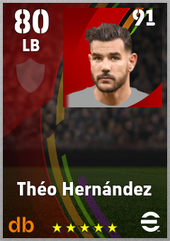 Théo Hernández eFootball player card