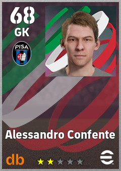 Alessandro Confente — GK, OVR 68, MAX 68
