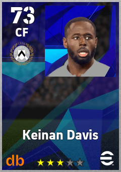 Keinan Davis eFootball player card