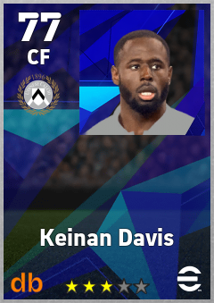 Keinan Davis — CF, OVR 77, MAX 77