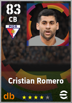 Cristian Romero — CB, OVR 83, MAX 91