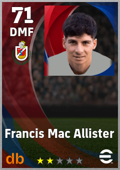 Francis Mac Allister eFootball player card
