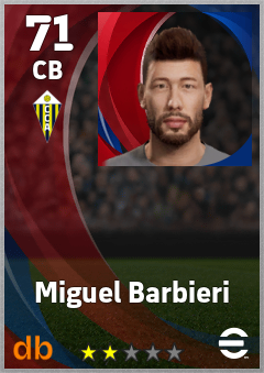 Miguel Barbieri — CB, OVR 71, MAX 71