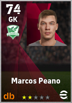 Marcos Peano — GK, OVR 74, MAX 74