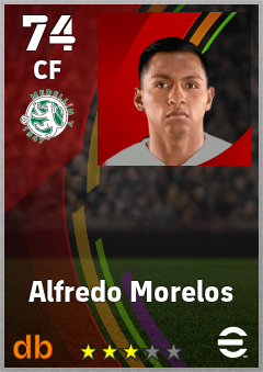 Alfredo Morelos — CF, OVR 74, MAX 74