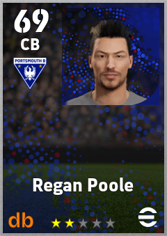 Regan Poole — CB, OVR 69, MAX 69