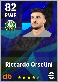 Riccardo Orsolini — RWF, OVR 82, MAX 82
