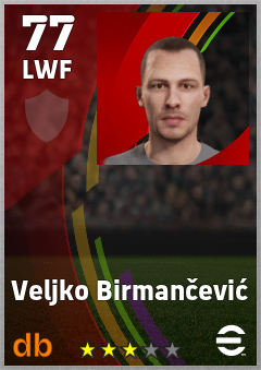 Veljko Birmančević eFootball player card