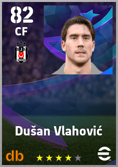 Dušan Vlahović — CF, OVR 82, MAX 89