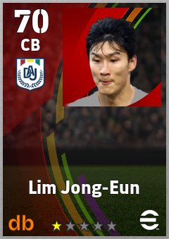 Lim Jong-Eun — CB, OVR 70, MAX 70