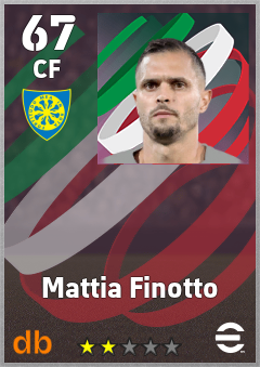 Mattia Finotto — CF, OVR 67, MAX 67