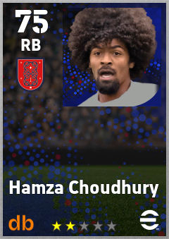 Hamza Choudhury — RB, OVR 75, MAX 75