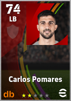 Carlos Pomares — LB, OVR 74, MAX 74
