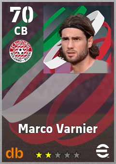 Marco Varnier — CB, OVR 70, MAX 70