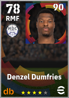 Denzel Dumfries eFootball player card