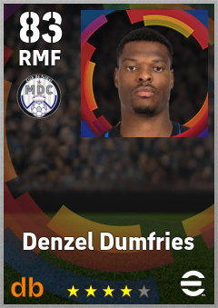 Denzel Dumfries eFootball player card