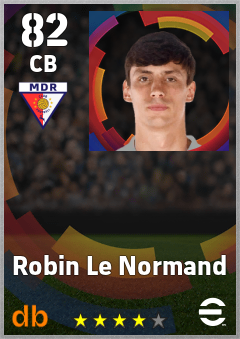 Robin Le Normand — CB, OVR 82, MAX 88
