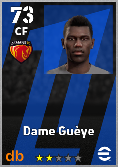 Dame Guèye — CF, OVR 73, MAX 73
