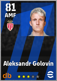 Aleksandr Golovin — AMF, OVR 81, MAX 89