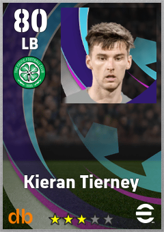 Kieran Tierney — LB, OVR 80, MAX 89