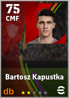 Bartosz Kapustka — CMF, OVR 75, MAX 75