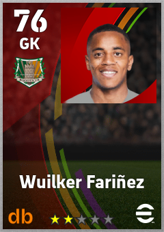 Wuilker Fariñez — GK, OVR 76, MAX 76