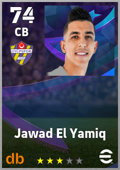 Jawad El Yamiq — CB, OVR 74, MAX 74