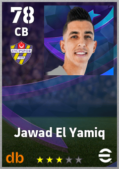 Jawad El Yamiq — CB, OVR 78, MAX 78