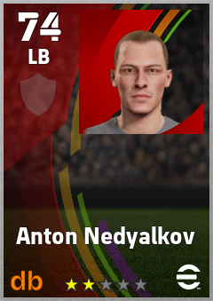 Anton Nedyalkov — LB, OVR 74, MAX 74