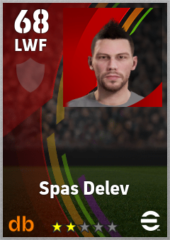 Spas Delev — LWF, OVR 68, MAX 68