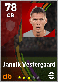 Jannik Vestergaard eFootball player card