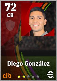Diego González — CB, OVR 72, MAX 72
