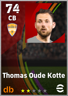 Thomas Oude Kotte — CB, OVR 74, MAX 74