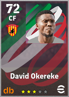 David Okereke — CF, OVR 72, MAX 72