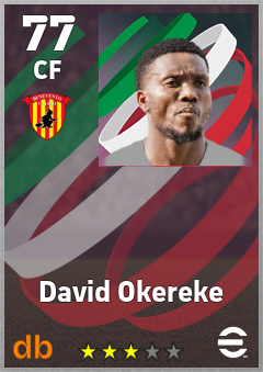 David Okereke — CF, OVR 77, MAX 77