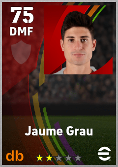 Jaume Grau — DMF, OVR 75, MAX 75