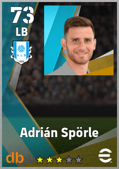 Adrián Spörle — LB, OVR 73, MAX 73