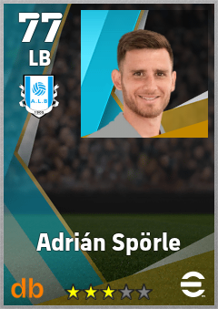 Adrián Spörle — LB, OVR 77, MAX 77