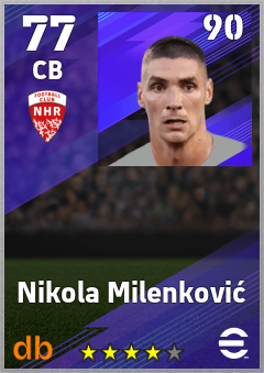 Nikola Milenković eFootball player card