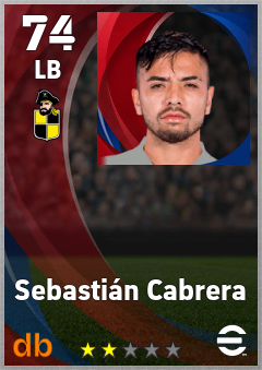 Sebastián Cabrera — LB, OVR 74, MAX 74