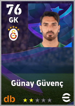 Günay Güvenç — GK, OVR 76, MAX 76