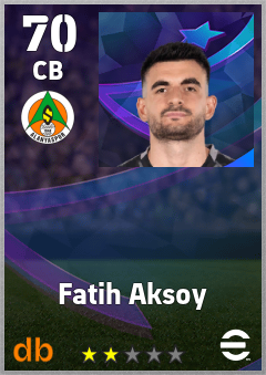 Fatih Aksoy — CB, OVR 70, MAX 70