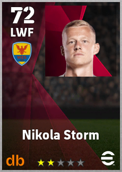 Nikola Storm — LWF, OVR 72, MAX 72