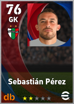 Sebastián Pérez — GK, OVR 76, MAX 76